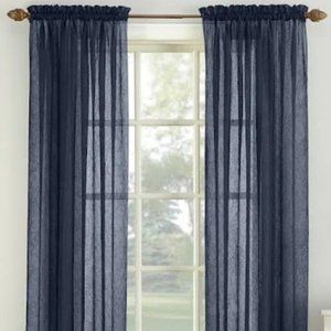Navy Blue Sheer Curtains